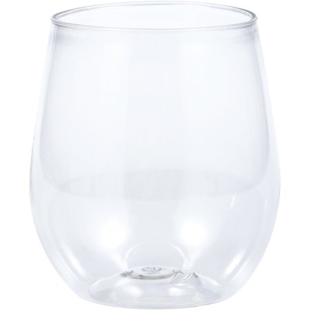 SENSATIONS Plastic Stemless Wine Glasses, 14oz, 24PK 338360
